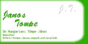 janos tompe business card